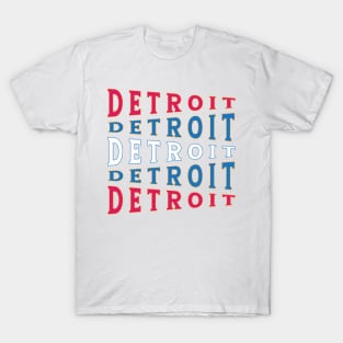 TEXT ART USA DETROIT T-Shirt